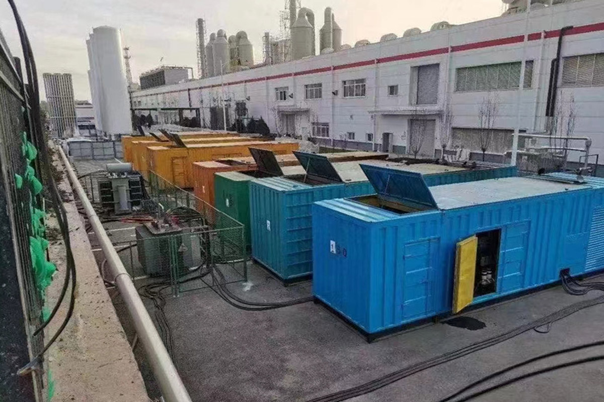 老城发电机租赁施工现场